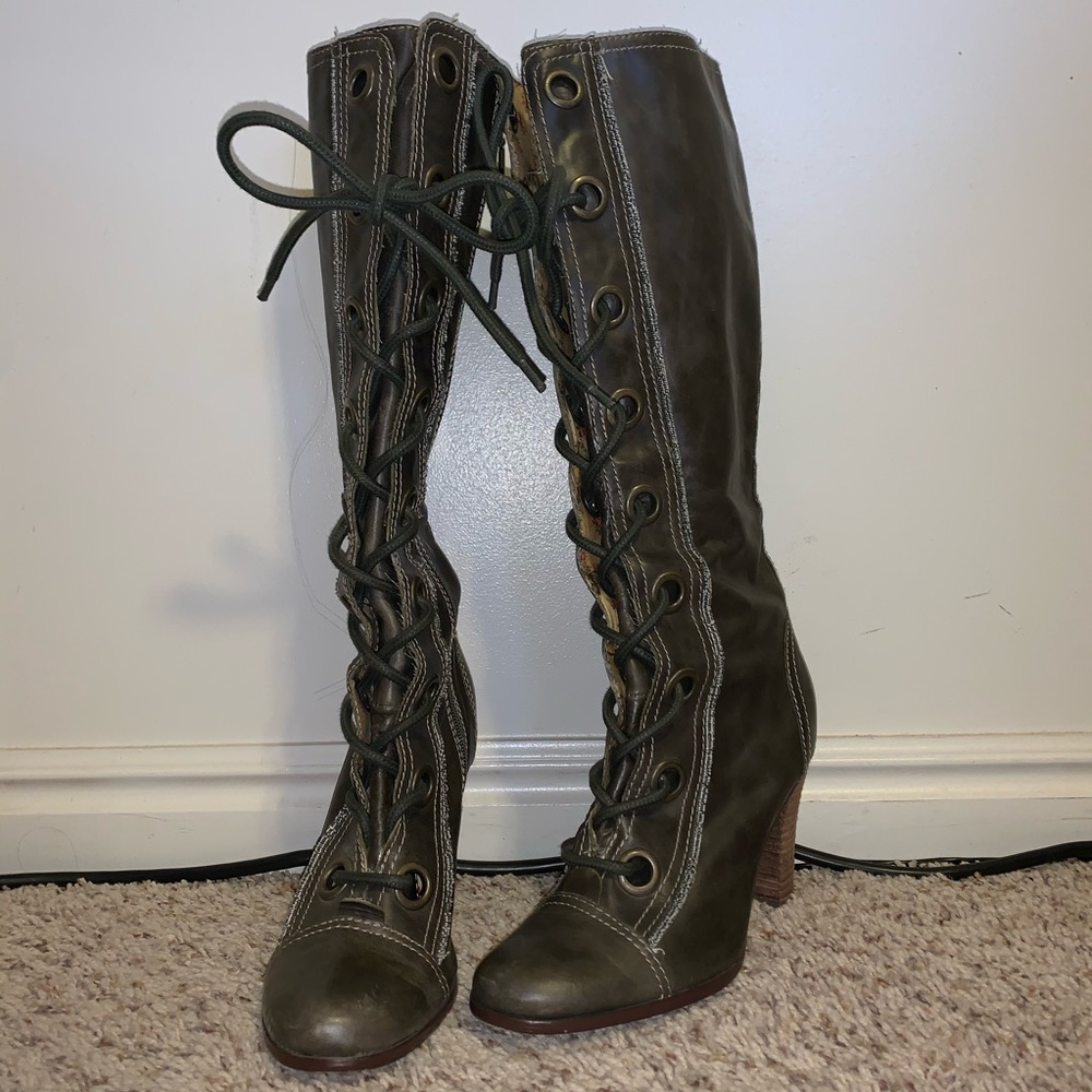 Green Seychelle’s knee high boots